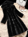 Faux Fur Coat Hooded Long Sleeve Pink Winter Coat For Women