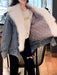 Faux Fur Coats Blue Faux Fur Turndown Collar Long Sleeves Removable Short Winter Coat