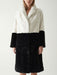 Faux Fur Coats For Women Turndown Collar Long Sleeves Casual Two Tone Stretch V Neck White Long Coat