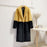 Faux Fur Coats For Women Turndown Collar Long Sleeves Casual Two Tone Stretch V Neck White Long Coat - mustard+black / S - Faux Fur Coat