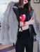 Faux Fur Coats For Women Turndown Collar Long Sleeves Hunter Green Winter Coat