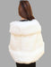 Faux Fur Jacket Women White  Winter Wrap Shawl Poncho Cape Coat