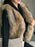 Faux Fur Vest Women Camel Coat Sleeveless Faux Fur Jacket
