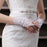 Fingerless Elegant Short Lace Wedding Gloves | Bridelily - WHITE - wedding gloves