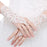 Fingerless Elegant Short Lace Wedding Gloves | Bridelily - Ivory - wedding gloves