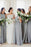Floor Length Sleeveless Chiffon Long Silver Bridesmaid Dress - Bridesmaid Dresses