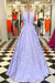 Floor-Length Sleeveless Lilac Prom Dress A Line Long Evening Dresses - Prom Dresses