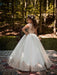 Flower Girl Dresses Jewel Neck Sleeveless Buttons Kids Pageant Dresses