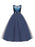 Formal Little Kids Dress for Wedding Jewel Neck Sleeveless Flower Girl Floor Length Dresses
