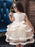 Flower Girl Dresses Jewel Neck Polyester Cotton Sleeveless Knee Length Princess Silhouette Bows Formal Kids Pageant Dresses