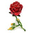 Four Leaf Clover Neckline in Rose Box - Red
