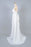 Front Slit Lace Chiffon Sheath Wedding Dress - Wedding Dresses