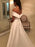 Simple A Line Wedding Dresses Satin Off The Shoulder Wedding Dress - wedding dresses