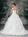 Glamorous Ivory Ruched Sweetheart Neck A-line Organza Wedding Dress