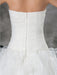 Glamorous Ivory Ruched Sweetheart Neck A-line Organza Wedding Dress