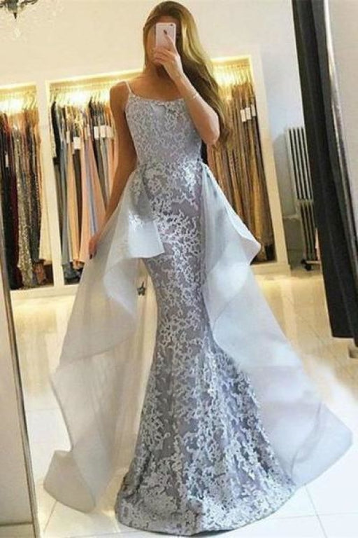 Glamorous Lace 2020 Evening Dress | Long Formal Dress With Ruffles - Prom Dresses