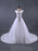 Glamorous Lace-up Beaded Ball Gown Wedding Dresses - White / Floor Length - wedding dresses