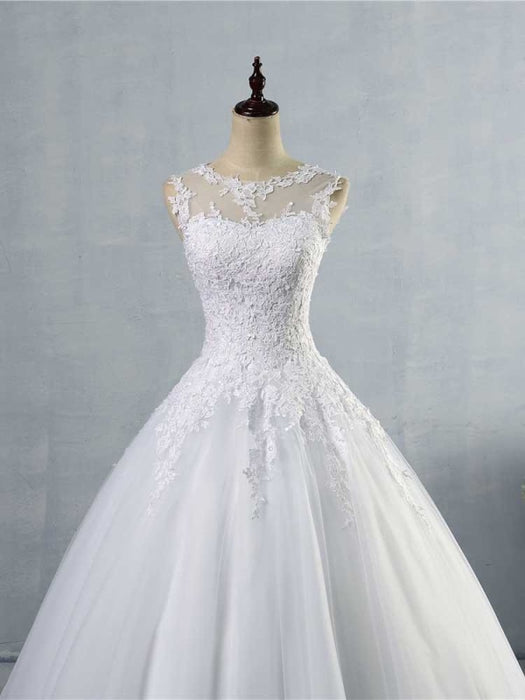 Glamorous Tulle Lace Ball Gown Wedding Dresses - wedding dresses