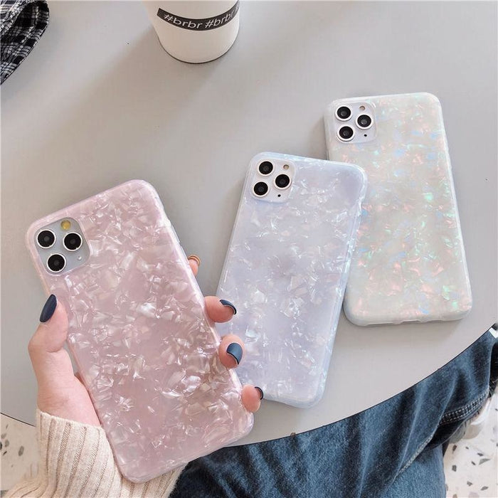 Glitter Dream Shell Pattern Case For iPhone