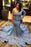 Glittery One Shoulder Long Sleeve Mermaid Prom Dresses - Prom Dresses