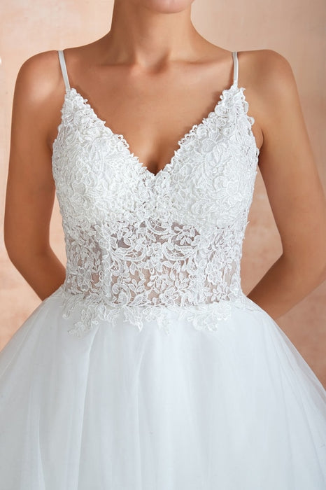 Glorious Appliques Tulle A-line Wedding Dress - Wedding Dresses