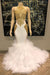 Gold and White Long Mermaid Prom Dress - Prom Dresses