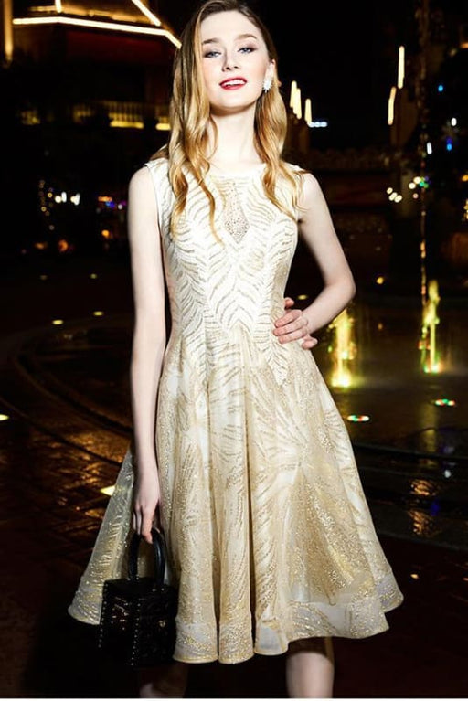 Gorgeous A Line Knee Length Homecoming with Rhinestones Princess Party Dress - Prom Dresses