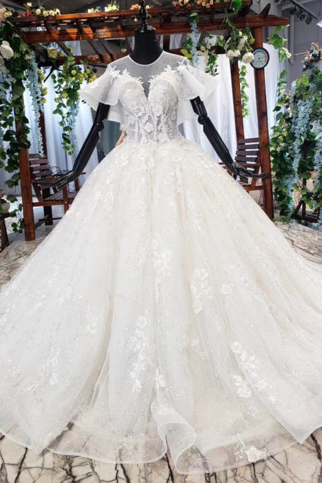 Off The Shoulder Long Sleeve Ball Gown Wedding Dress Off The Shoulder Long Sleeve Ball Gown Wedding Dress