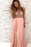 Gorgeous Beaded Dresses Peach Chiffon Long Prom V-Neck Party Dress - Prom Dresses