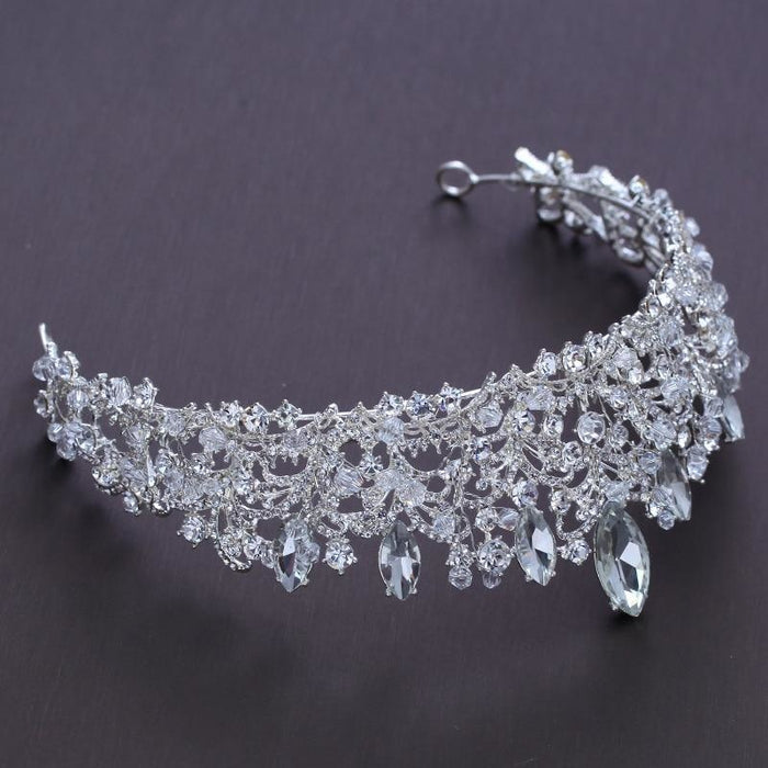 Gorgeous Big Crystal Beads Handmade Tiaras | Bridelily