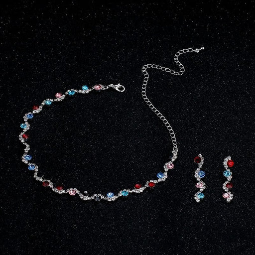 Gorgeous Colorful Rhinestone Wedding Jewelry Sets | Bridelily - jewelry sets