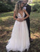 Gorgeous Deep V-neck Appliques Tulle Wedding Dresses - wedding dresses