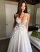 Gorgeous Deep V-neck Appliques Tulle Wedding Dresses - wedding dresses