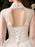 Gorgeous High Collar 3/4 Sleeve Lace-Up Ball Gown Wedding Dresses - wedding dresses