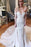 Gorgeous Mermaid Off-the-Shoulder Chapel Train Ivory Tulle Wedding Dress - Wedding Dresses