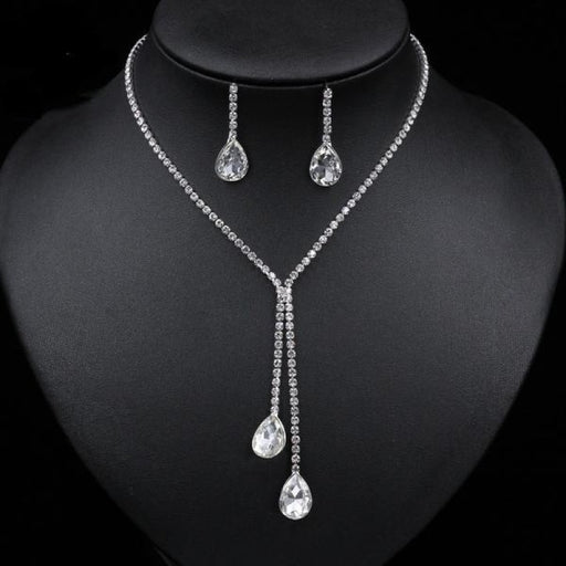 Gorgeous Silver Necklace Earrings Bridal Jewelry Sets | Bridelily - jewelry sets