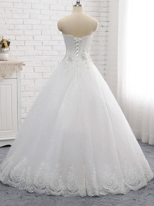 Gorgeous Sweetheart Appliques Ball Gown Wedding Dresses - wedding dresses