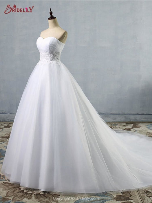 Gorgeous Sweetheart Cathedral Ball Gown Wedding Dresses - wedding dresses