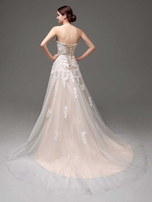 Gorgeous Swetheart Sleeveless Tulle Wedding Dresses - wedding dresses