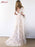 Gorgeous V-Neck Cap Sleeves Lace Wedding Dresses - wedding dresses