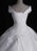Gorgeous V-Neck Lace Tulle Ball Gown Ruffles Wedding Dresses - wedding dresses