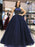 Gown Sleeveless Halter Sweep/Brush Train With Beading Tulle Dresses - Prom Dresses
