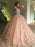 Gown V-neck Sleeveless Sweep/Brush Train With Beading Tulle Dresses - Prom Dresses