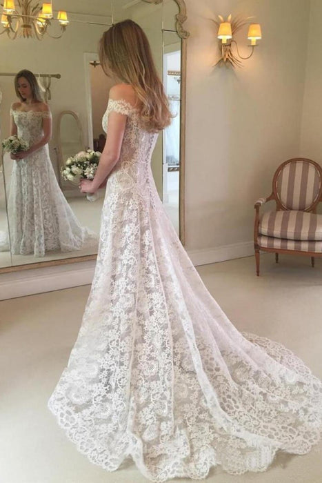 Graceful Boho Chic Lace Mermaid Wedding Dress - Wedding Dresses