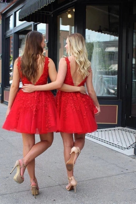 Red Lace Homecoming Dresses Jewel Neck Tiered Skirt Capped Sleeves Mini  Cocktail Party Dress Ball Gown Custom Made Short Prom Gowns From  Freedomlife, $86.44