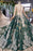 Graceful Fabulous Latest Green Sleeves Ball Lace Dress with Appliques Long Prom Gown - Prom Dresses