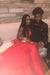 Graceful Red V Neck A Line Tulle Prom Dresses with Tulle - Prom Dresses