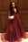 Graceful Red V Neck Sleeveless Tulle Party Dresses - Prom Dresses
