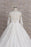 Graceful V-neck Long Sleeve Appliques Wedding Dress - Wedding Dresses