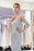 Gray Beaded Evening Dresses Luxury Mermaid Crystal Sweep Train Long Sleeves Prom Dress - Prom Dresses